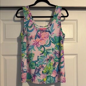 Lilly Pulitzer Pink and Blue Sleeveless Tank Top
